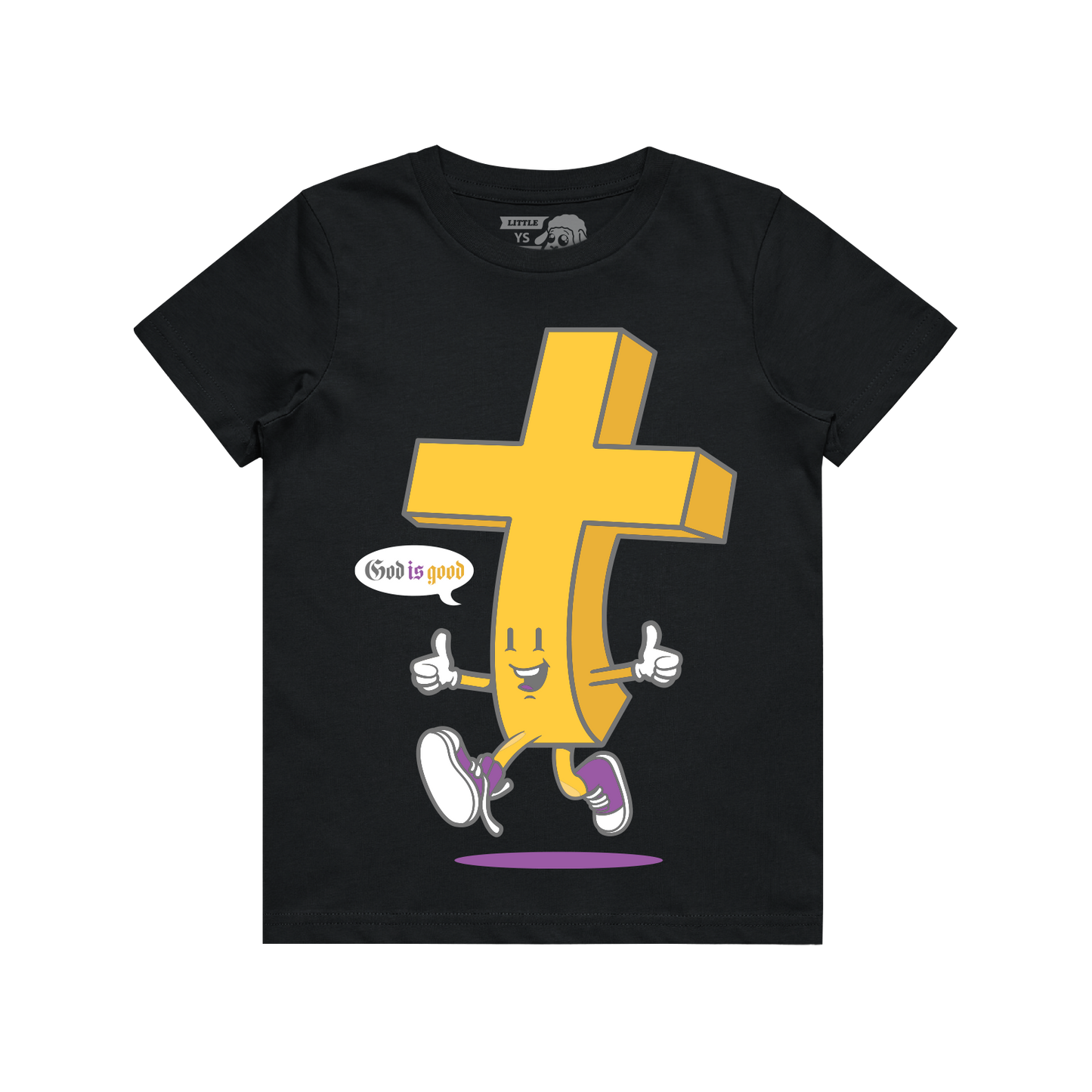 God is Good Crossy, Youth Black Tee