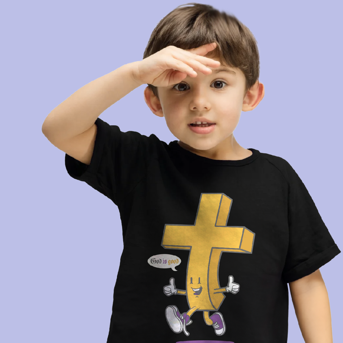 God is Good Crossy, Youth Black Tee